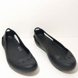 CROCS Women's Size 6 Black Slip-On Loafer Shoes Flats Waterproof